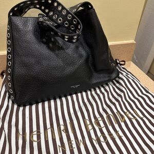 Henri Bendel Black Grommet Tote